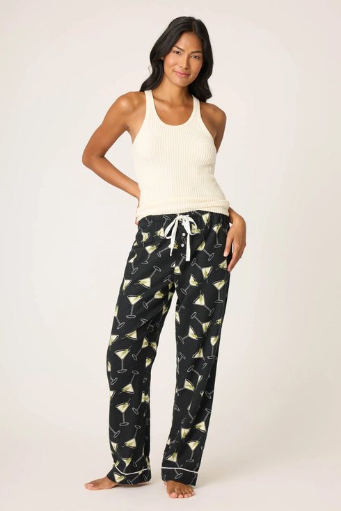 Pj Salvage Flannels Merrier With A Martini Pants